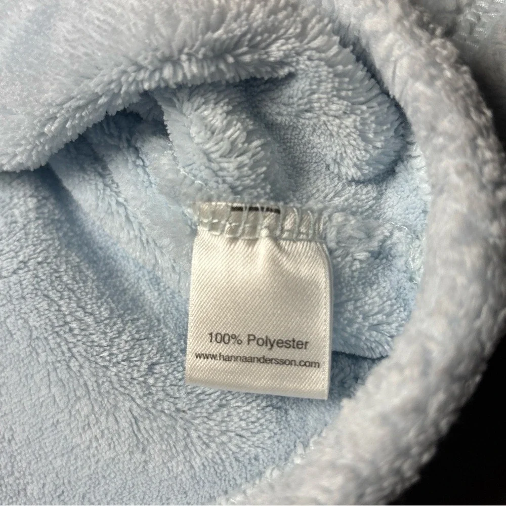 Hanna Andersson Fleece Star Pullover Light Blue Snap Shoulder Top Size 3-6 Month